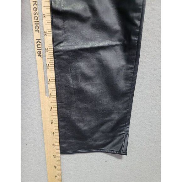 Isabel Marant Etoile Pants Womens 24 x 29 (Actual) Black Faux-Leather Skinny - Picture 7 of 8